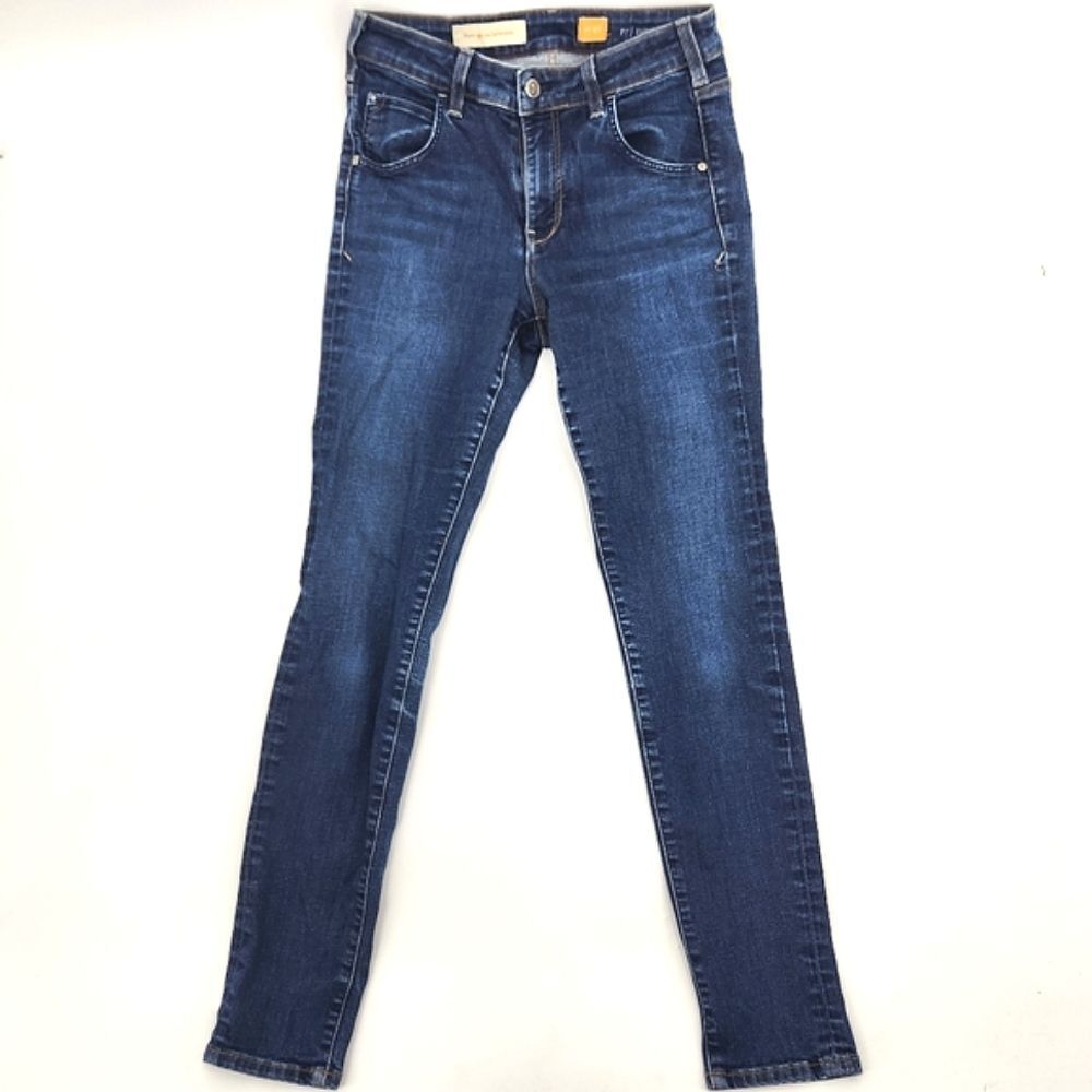 Pilcro and the Letterpress No 27 Superscript High Rise Skinny Blue Womens Jeans